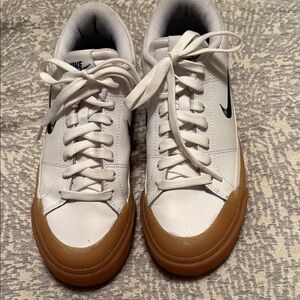Nike womens White and Tan Sneakers